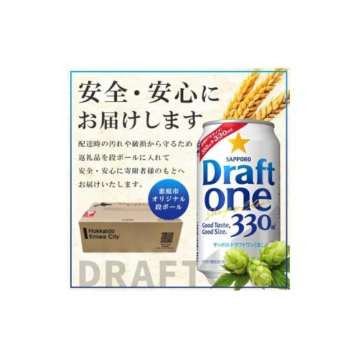 ふるさと納税 ビール 北海道 恵庭市 『定期便：全6回』 ドラフトワン330ml×24本 300090261906の画像