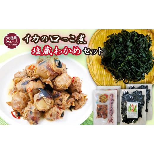 ふるさと納税 岩手県 大槌町 イカの口っこ煮300g×2と塩蔵わかめ200g×2のセット