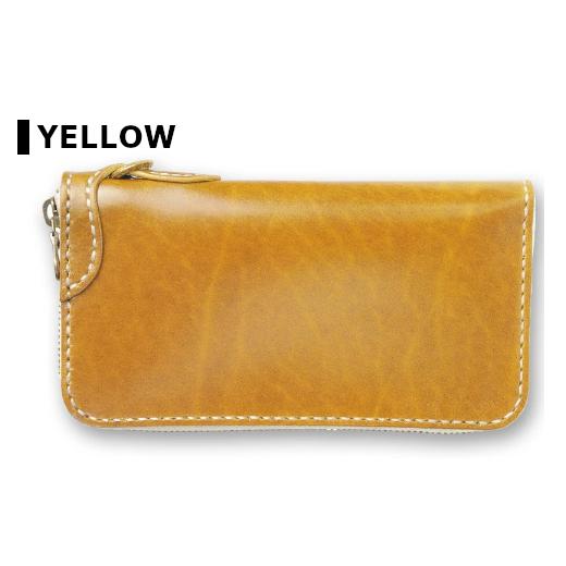 ふるさと納税 財布 宮城県 大和町 サムライクラフト 長財布 ラウンドファスナー イエロー (200mm×105mm×厚み25mm) レザー 革 レザー製品 革製品 さいふ サイ…