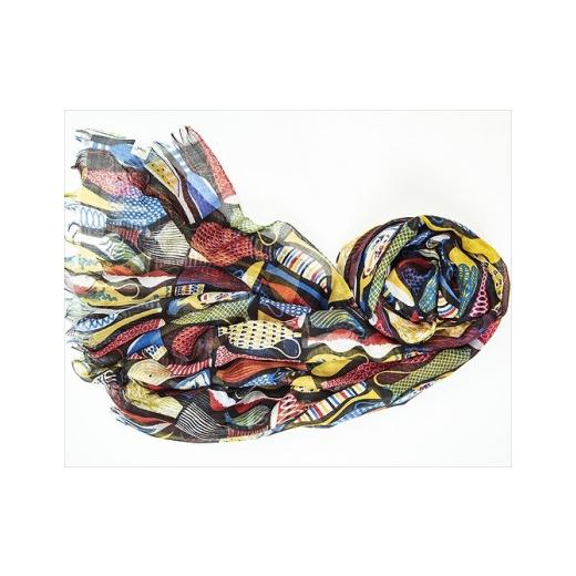 ふるさと納税 小物 ストール・マフラー 山梨県 富士河口湖町 シルク×カシミアストール「ポテリー」マルチカラー スティグリンドベリ (男女兼用)天然素材ス…