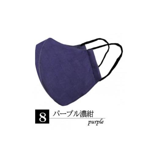ふるさと納税 雑貨・日用品 福井県 坂井市 N95級ウイルス捕集率 ナノ×シルクマスク 5層構造 Mサイズ 1枚 パープル濃紺 A-9842_08 パープル濃紺