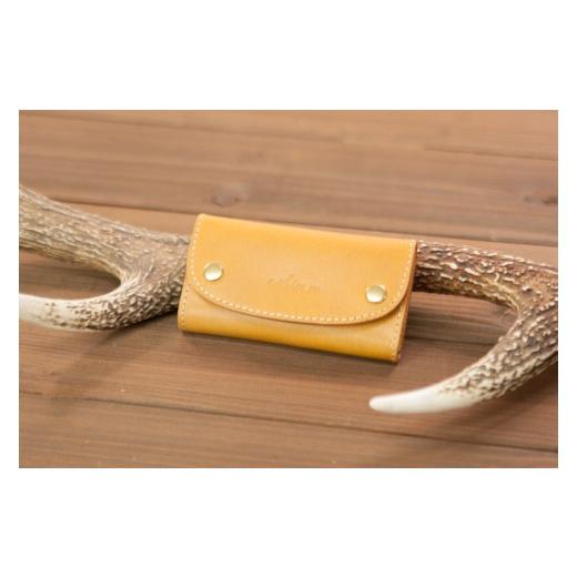 ふるさと納税 小物 兵庫県 福崎町 本革 キーケース 日本製 レザー 革製品 高級 Bliss ピット鞣し WH-08 マスタード マスタード