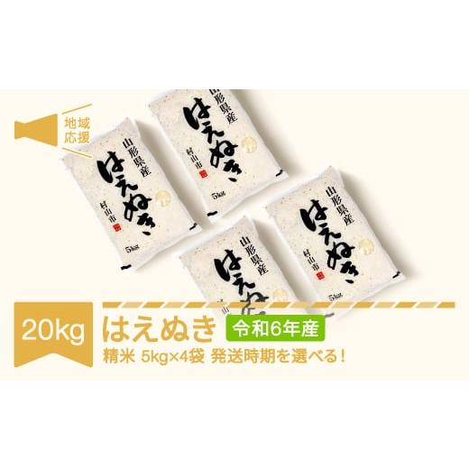 ふるさと納税 米 はえぬき 山形県 村山市 米 20kg 5kg×4 はえぬき 精米 令
