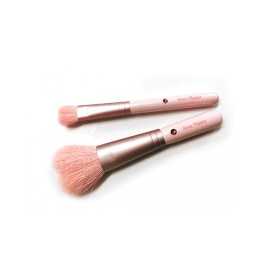 ふるさと納税 広島県 熊野町 熊野化粧筆 ハート2本セット ピンク