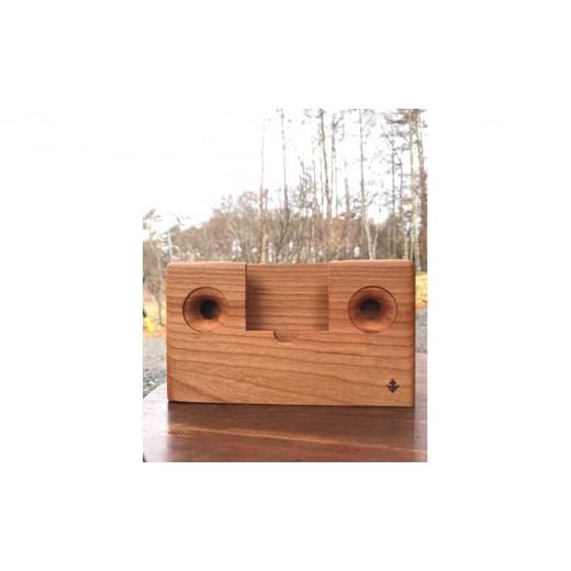 ふるさと納税 雑貨・日用品 長野県 原村 木製 スマホ スピーカー アウル チェリー チェリー