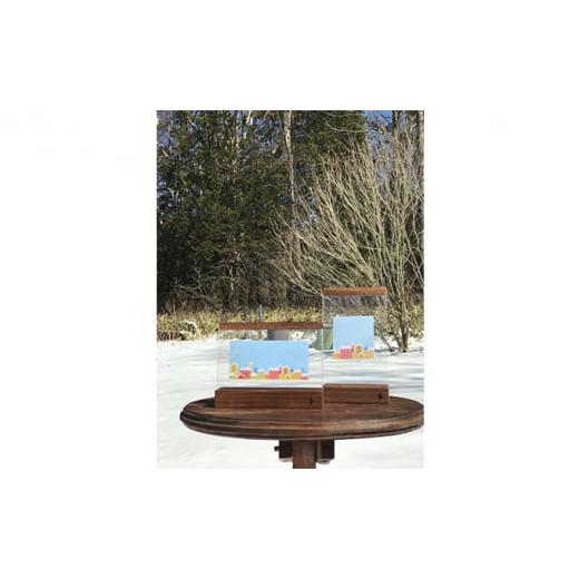 ふるさと納税 雑貨・日用品 長野県 原村 無垢の木の フォトフレーム セット ウォールナット ウォールナット