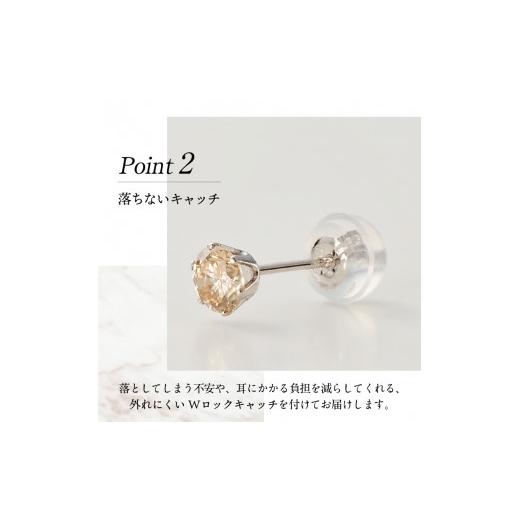ふるさと納税 アクセサリー ピアス 山梨県 甲府市  即納 〈 甲府ジュエリー 〉プラチナ 0.20 × 0.20ct ダイヤ ピアス 403134（403462）の画像