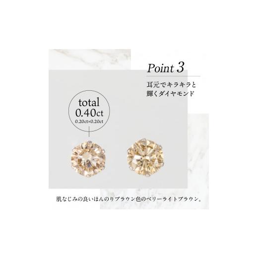 ふるさと納税 アクセサリー ピアス 山梨県 甲府市  即納 〈 甲府ジュエリー 〉プラチナ 0.20 × 0.20ct ダイヤ ピアス 403134（403462）の画像