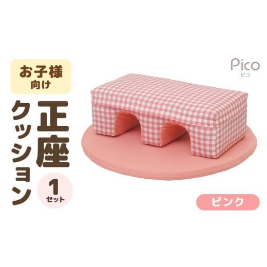 ふるさと納税 雑貨・日用品 インテリア 福井県 あわら市 ピンク お子様向け 正座クッションセット ピコ aw055-a002_01 ピンク