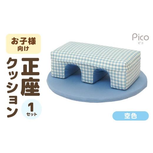ふるさと納税 雑貨・日用品 インテリア 福井県 あわら市 空色 お子様向け 正座クッションセット ピコ aw055-a002_02 空色