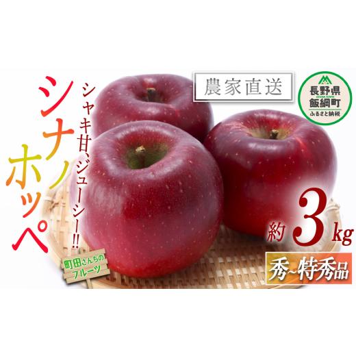 ふるさと納税 りんご 長野県 飯綱町 注目品種 りんご シナノホッペ 秀 〜 特秀 3kg 沖縄県への配送不可 2026年11月上旬頃から2026年12月上旬頃まで順次発送予…