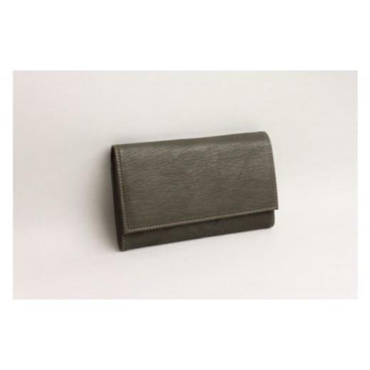 ふるさと納税 雑貨・日用品 埼玉県 草加市 オイルヌメゴート (山羊)革(カーキ) )| 埼玉県 草加市 長財布 職人技 風琴マチ お洒落 スマホ収納 お祝い 贈呈…