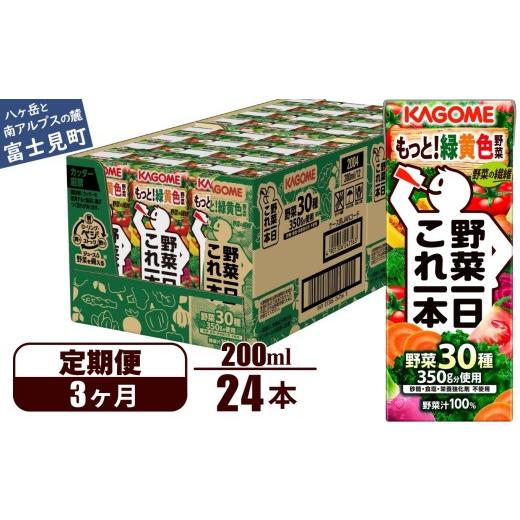 ふるさと納税 果汁飲料 やさい 長野県 富士見町  定期便 3ヶ月 カゴメ 野菜一日これ一本 24本×3回 野菜ジュース 紙パック 定期便 1日分の野菜 野菜100％ 飲料…_1