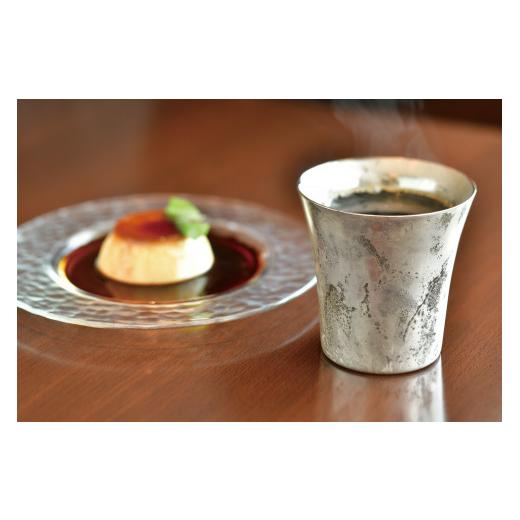 ふるさと納税 食器・グラス タンブラー 新潟県 燕市 折燕ORI-EN 二重タンブラー260ml 2個組 BLUE・ANTIQUE SILVER FC144001の画像