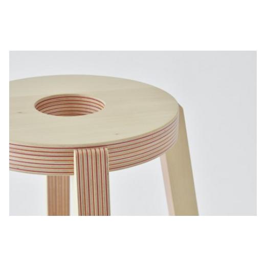 ふるさと納税 木工品・竹工品 北海道 東川町 スツール「PW stool」 カラー:redorange カラー:redorange