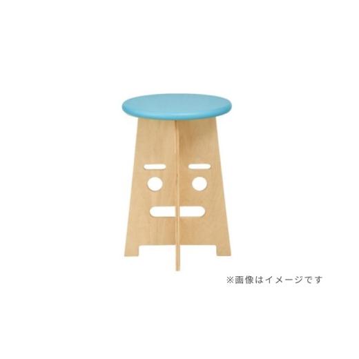 ふるさと納税 木工品・竹工品 北海道 東川町 ふぇいすKid's[Face Kid's Stool] 表情:いーちゃん カラー:ブルー 表情:いーちゃん カラー:ブ…