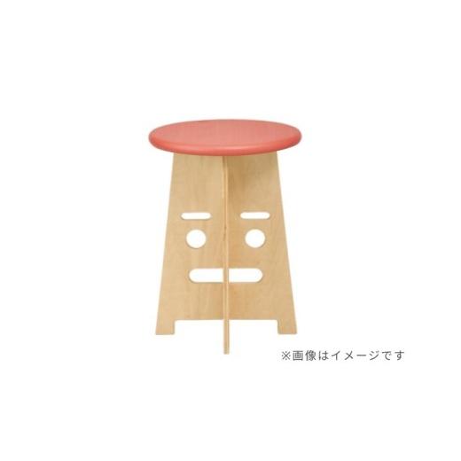 ふるさと納税 木工品・竹工品 北海道 東川町 ふぇいすKid's[Face Kid's Stool] 表情:いーちゃん カラー:レッド 表情:いーちゃん カラー:レ…