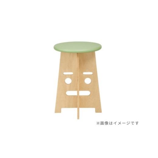 ふるさと納税 木工品・竹工品 北海道 東川町 ふぇいすKid's[Face Kid's Stool] 表情:いーちゃん カラー:グリーン 表情:いーちゃん カラー:…