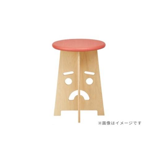 ふるさと納税 木工品・竹工品 北海道 東川町 ふぇいすKid's[Face Kid's Stool] 表情:えーちゃん カラー:レッド 表情:えーちゃん カラー:レ…