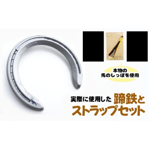 ふるさと納税 アクセサリー 岩手県 滝沢市 蹄鉄 ( アルミ製 シルバー )&amp; 馬のしっぽの毛 ストラップ ( 栗毛 ) 馬っこパーク・いわて / てい鉄 さび止…