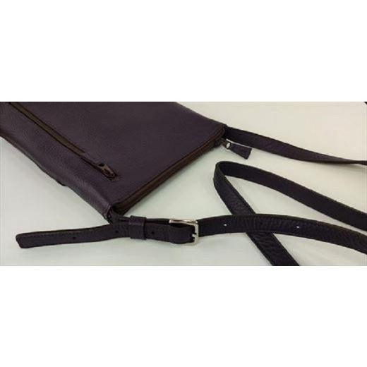 ふるさと納税 カバン ショルダーバッグ 山梨県 富士河口湖町 「鞄工房　香」シンプルショルダーバッグ パープルの画像