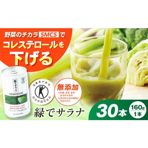 ふるさと納税 健康食品 大阪府 高槻市 サンスター 緑でサラナ 30本セット 160g 野菜ジュース 青汁 サラナ 缶 ケース まとめ買い 健康 特定保健用食品 トクホ …