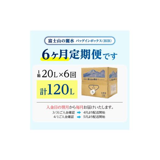 ふるさと納税 水・ミネラルウォーター 2.1L〜 山梨県 富士吉田市  6か月お届け バナジウム天然水定期便 富士山の原水 20L BIB 備蓄 防災 ストック 防災グッズ …_8
