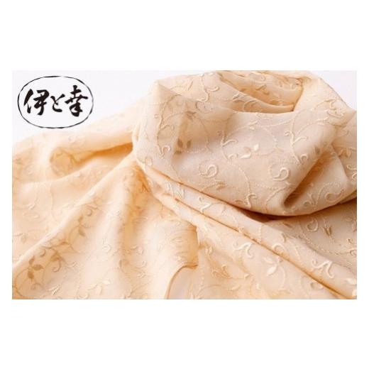 ふるさと納税 小物 ストール・マフラー 京都府 京都市  伊と幸 《白生地の老舗が贈る》クチュール絹ストール(クリーム)［ 京都 老舗 絹織物 人気 おすすめ 刺…の画像