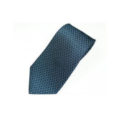 ふるさと納税 小物 山梨県 富士河口湖町 郡内織物「富士桜工房」シルクネクタイ 籠目 納戸色