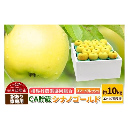 ふるさと納税 りんご 青森県 弘前市 寄附金額見直しました 26年3月発送 りんご 訳あり 家庭用 シナノゴールド約10kg(32〜40玉程度)CA スマートフレッシュ
