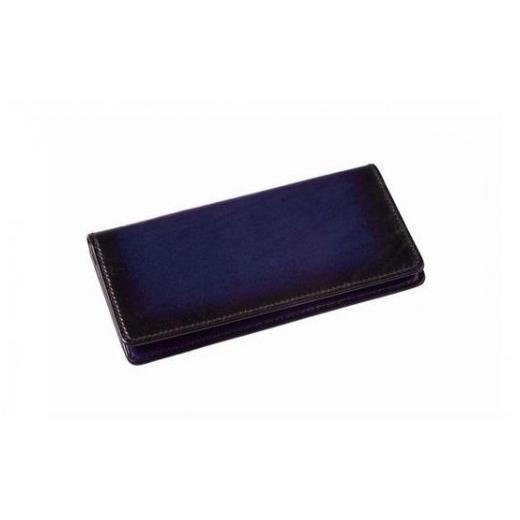 ふるさと納税 財布 長野県 塩尻市 jaCHRO LONG WALLET （紫）｜ 漆 革 皮 財布 長財布 漆塗り 経年経過 味 育てる財布の画像