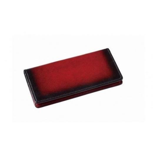 ふるさと納税 財布 長野県 塩尻市 jaCHRO LONG WALLET （赤） ｜漆 革 皮 財布 長財布 漆塗り 経年経過 味 育てる財布の画像