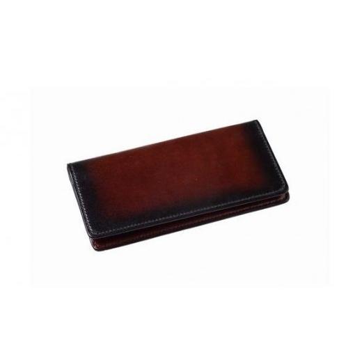 ふるさと納税 財布 長野県 塩尻市 jaCHRO LONG WALLET （茶）｜ 漆 革 皮 財布 長財布 漆塗り 経年経過 味 育てる財布の画像