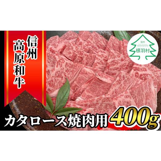 ふるさと納税 長野県 根羽村 信州高原和牛 カタロース 焼肉用 400g