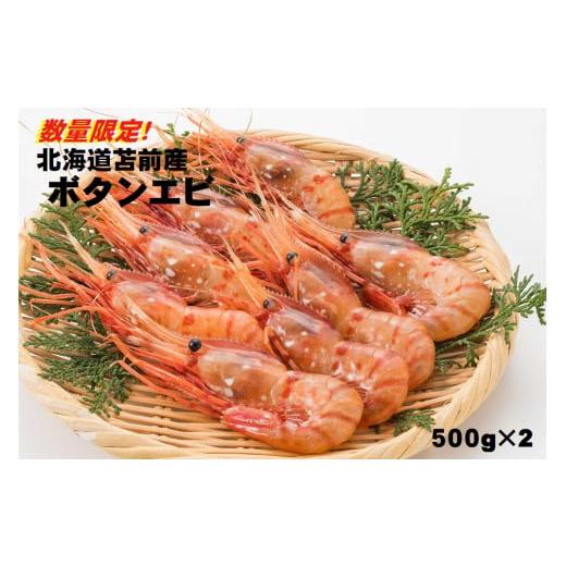 ふるさと納税 エビ ぼたんエビ 北海道 苫前町 急速冷凍 北海道苫前産ボタンエビ 500g×2[数量限定](えび・海老・シマ・甘・イバラ・正月・海鮮・魚介類・…