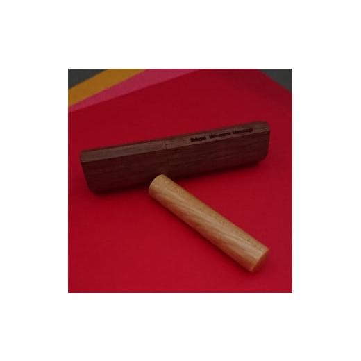 ふるさと納税 木工品・竹工品 京都府 亀岡市  楽器職人が作る メイプル印鑑ケースと 京印章制作士が彫る 彩樺（さいか）銀行印12ミリ丸_2