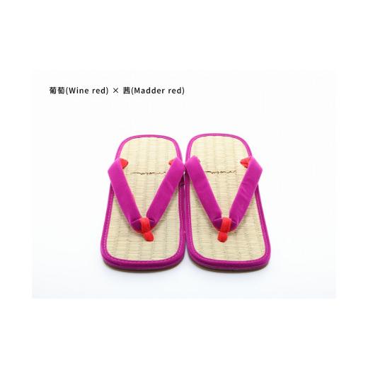 ふるさと納税 ファッション 下駄 和歌山県 白浜町 inoca SETTA MEN 葡萄×茜 葡萄×茜