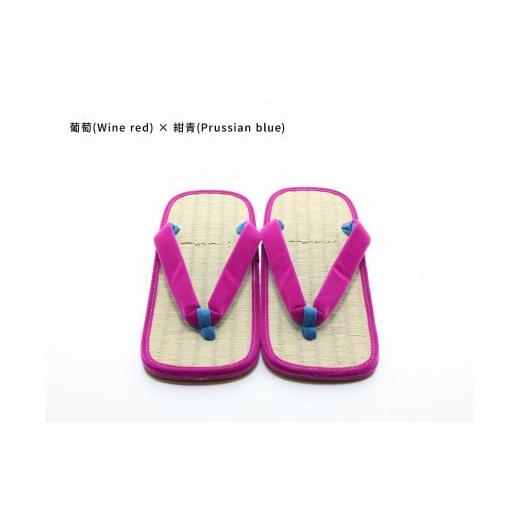 ふるさと納税 ファッション 下駄 和歌山県 白浜町 inoca SETTA MEN 葡萄×紺青 葡萄×紺青