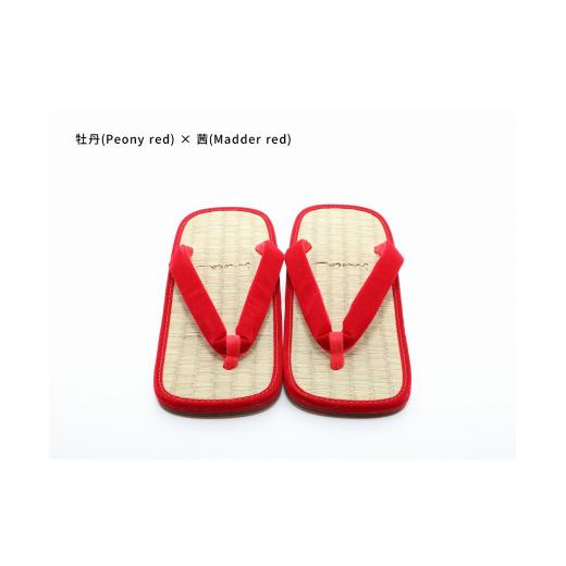 ふるさと納税 ファッション 下駄 和歌山県 白浜町 inoca SETTA MEN 牡丹×茜 牡丹×茜