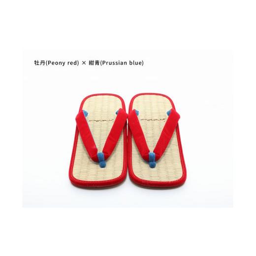 ふるさと納税 ファッション 下駄 和歌山県 白浜町 inoca SETTA MEN 牡丹×紺青 牡丹×紺青