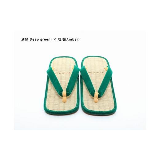 ふるさと納税 ファッション 下駄 和歌山県 白浜町 inoca SETTA MEN 深緑×琥珀 深緑×琥珀