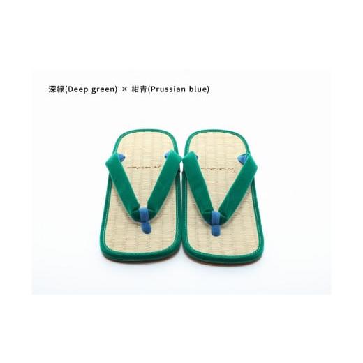 ふるさと納税 ファッション 下駄 和歌山県 白浜町 inoca SETTA MEN 深緑×紺青 深緑×紺青