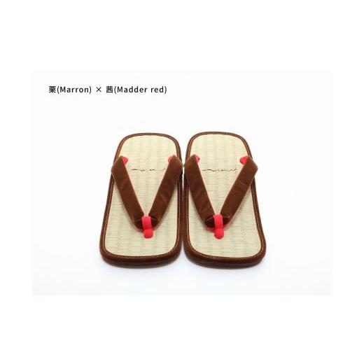 ふるさと納税 ファッション 下駄 和歌山県 白浜町 inoca SETTA MEN 栗×茜 栗×茜