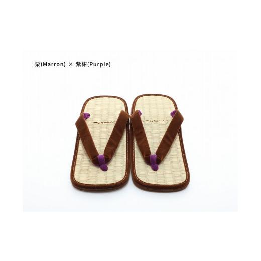ふるさと納税 ファッション 下駄 和歌山県 白浜町 inoca SETTA MEN 栗×紫紺 栗×紫紺