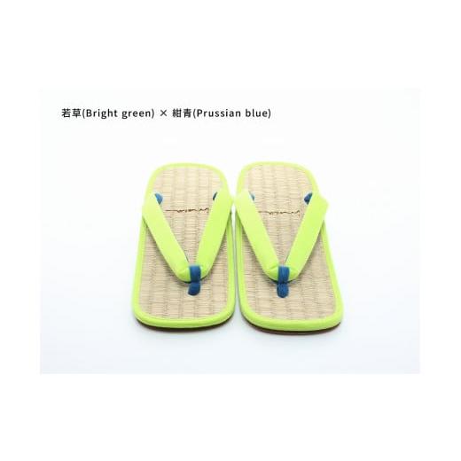 ふるさと納税 ファッション 下駄 和歌山県 白浜町 inoca SETTA MEN 若草×紺青 若草×紺青