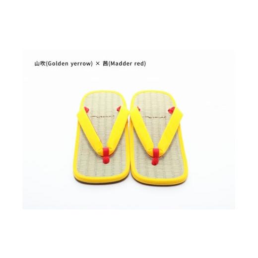 ふるさと納税 ファッション 下駄 和歌山県 白浜町 inoca SETTA MEN 山吹×茜 山吹×茜