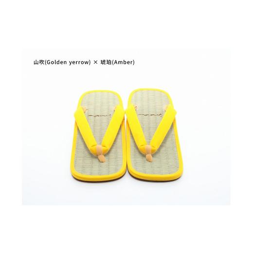 ふるさと納税 ファッション 下駄 和歌山県 白浜町 inoca SETTA MEN 山吹×琥珀 山吹×琥珀