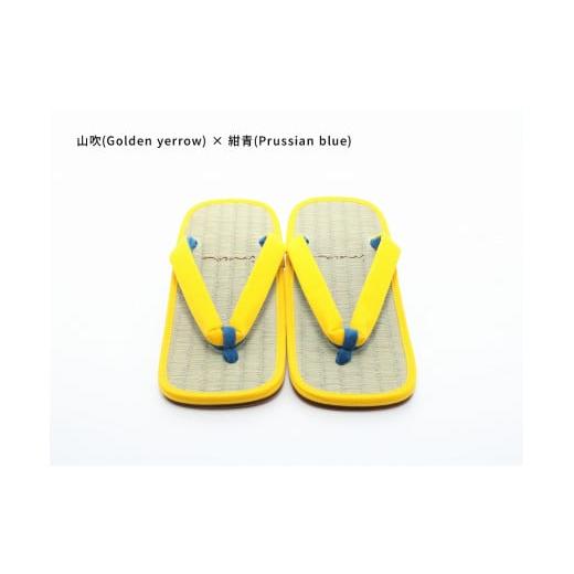 ふるさと納税 ファッション 下駄 和歌山県 白浜町 inoca SETTA MEN 山吹×紺青 山吹×紺青
