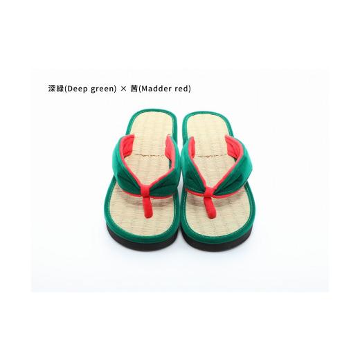 ふるさと納税 ファッション 下駄 和歌山県 白浜町 inoca SETTA WOMEN 深緑×茜 深緑×茜