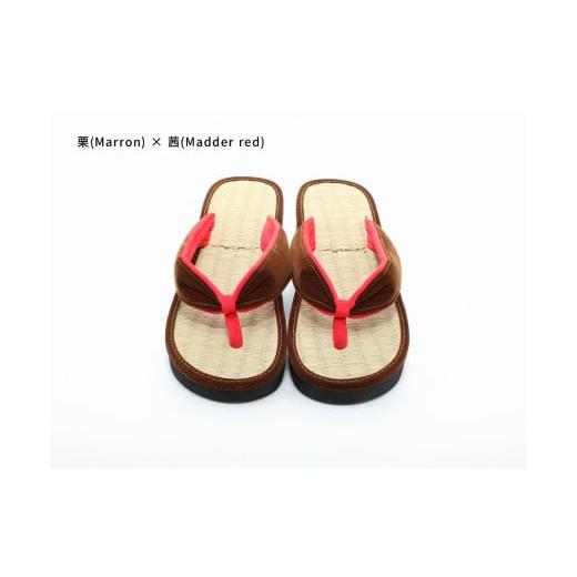 ふるさと納税 ファッション 下駄 和歌山県 白浜町 inoca SETTA WOMEN 栗×茜 栗×茜
